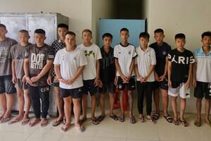 Thanh Hoá: Tạm giữ hình sự 14 đối tượng gây rối trật tự công cộng
