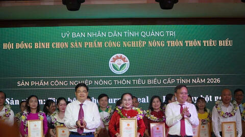 Quảng Trị tôn vinh 38 sản phẩm công nghiệp nông thôn tiêu biểu năm 2026
