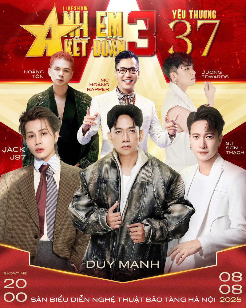 Poster chương trình “Anh em kết đoàn 3 - Yêu thương 37”. Ảnh: BTC