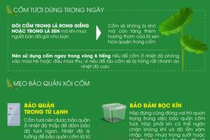 Cách bảo quản cốm tươi lâu nhưng vẫn giữ trọn hương vị