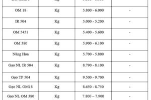Giá lúa gạo hôm nay ngày 13/10: Gạo bình ổn, lúa tươi xu hương giảm
