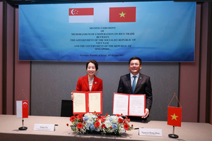 Ký kết thương mại gạo với Singapore, mở rộng cơ hội xuất khẩu gạo Việt