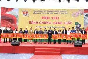 Hải Phòng sôi nổi Hội thi bánh chưng, bánh giầy tại Côn Sơn, Kiếp Bạc