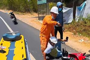 Cán bộ điện lực Lâm Đồng kịp thời cứu người tai nạn giao thông