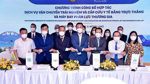 Novaland đưa dịch vụ bay bằng trực thăng phục vụ việc chăm sóc sức khoẻ cho khác hàng
