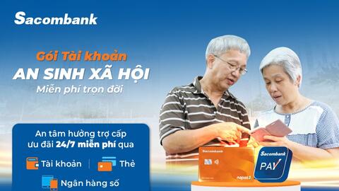 Sacombank triển khai gói tài khoản an sinh xã hội miễn phí