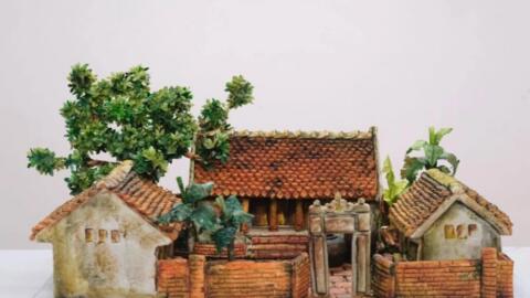 Cộng đồng mạng mê mẩn bánh Trung thu tái hiện làng quê Bắc bộ