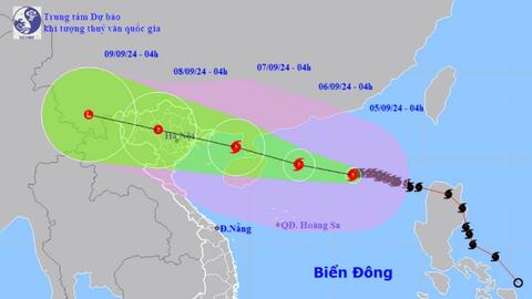 Bão số 3 đổi hướng, gió mạnh cấp 15, giật cấp 17