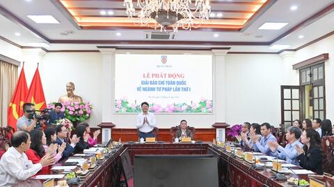 Phát động Giải báo chí toàn quốc về ngành Tư pháp lần thứ nhất