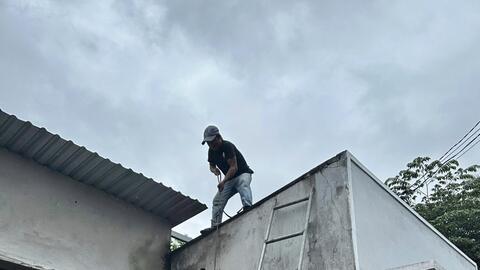 Muôn kiểu chằng chống nhà cửa ứng phó bão của người dân Gia Lai