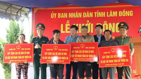 Lâm Đồng khởi động Chiến dịch Quang Trung, xây 4 nhà tặng người dân xã D’Ran