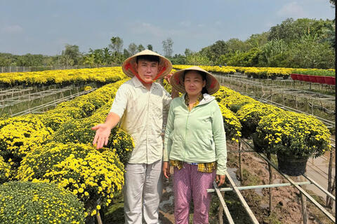 TikToker Thiện Nhân livestream 4 giờ, tiêu thụ 1.600 chậu cúc mâm xôi