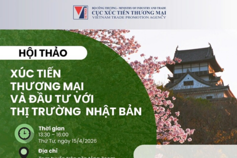 Sắp diễn ra Hội thảo Xúc tiến thương mại và đầu tư với thị trường Nhật Bản