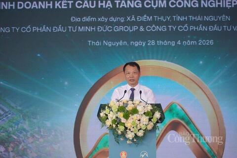 Thái Nguyên: Khởi công Cụm công nghiệp Hà Châu 1, 2 hơn 1.300 tỷ đồng 