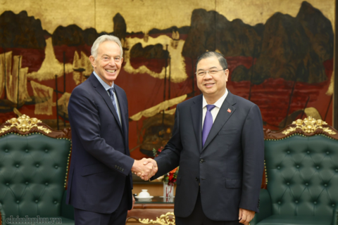 Phó Thủ tướng Thường trực Phạm Gia Túc tiếp cựu Thủ tướng Vương quốc Anh Tony Blair