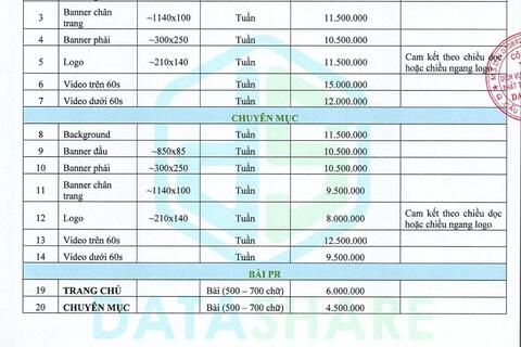 Báo giá website năm 2022