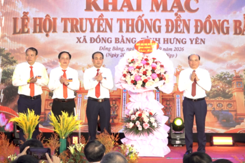 Khai mạc lễ hội truyền thống đền Đồng Bằng năm 2026