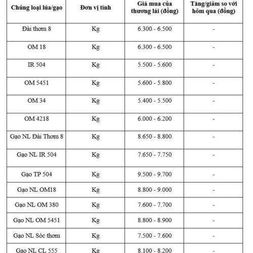 Giá lúa gạo hôm nay ngày 27/1/2026: Thị trường trầm lắng