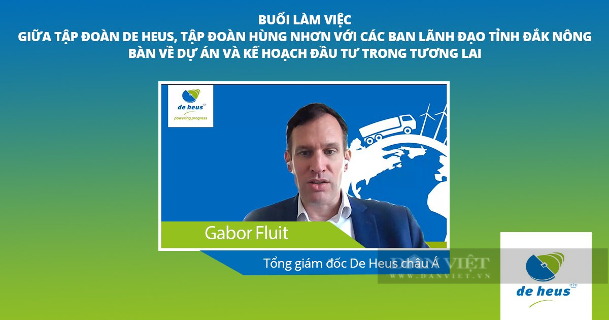 Ông Gabor Fluit - Tổng Giám đốc Tập đoàn De Heus châu Á cho biết, De Heus đang sở hữu 9 nhà máy thức ăn chăn nuôi và là doanh nghiệp nằm trong top 2 công ty sản xuất thức ăn chăn nuôi lớn nhất tại Việt Nam. Ảnh: DHN