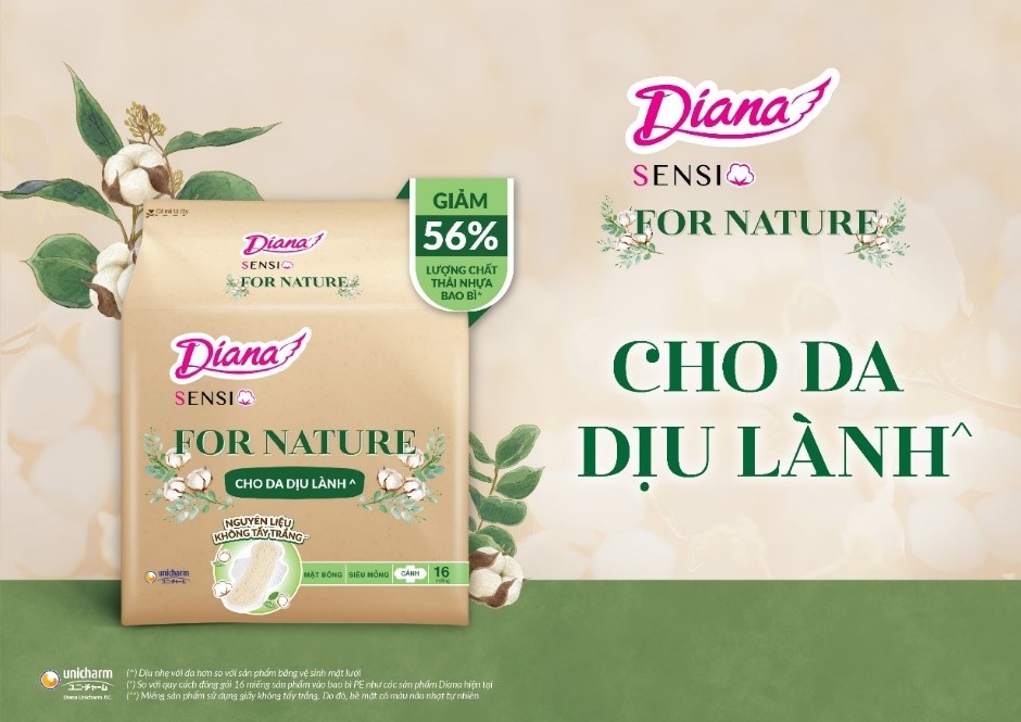 Diana Sensor For Nature giảm 56% lượng nhựa bao bì