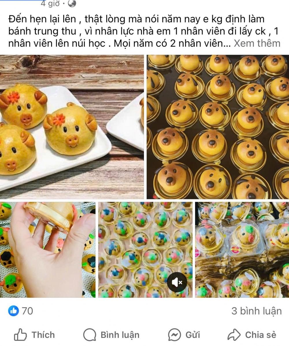 Bánh Trung thu hình dễ thương cũng được các bậc phụ huynh mua cho con em mình