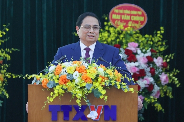 Thủ tướng Phạm Minh Chính phát biểu tại Đại hội - Ảnh: VGP/Nhật Bắc