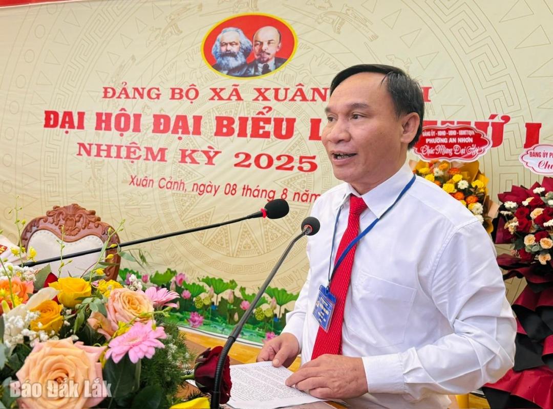 Đồng chí Nguyễn Quốc Hoàn, Ủy viên Ban Thường vụ Tỉnh ủy, Trưởng Ban Nội chính Tỉnh ủy phát biểu chỉ đạo hội nghị.