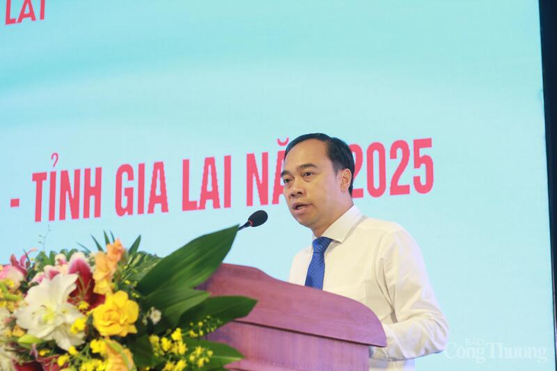 Ông Đào Việt Anh, Trưởng phòng Quan hệ quốc tế, Cục Xúc tiến thương mại - Bộ Công Thương phát biểu tại hội nghị. Ảnh: Hiền Mai