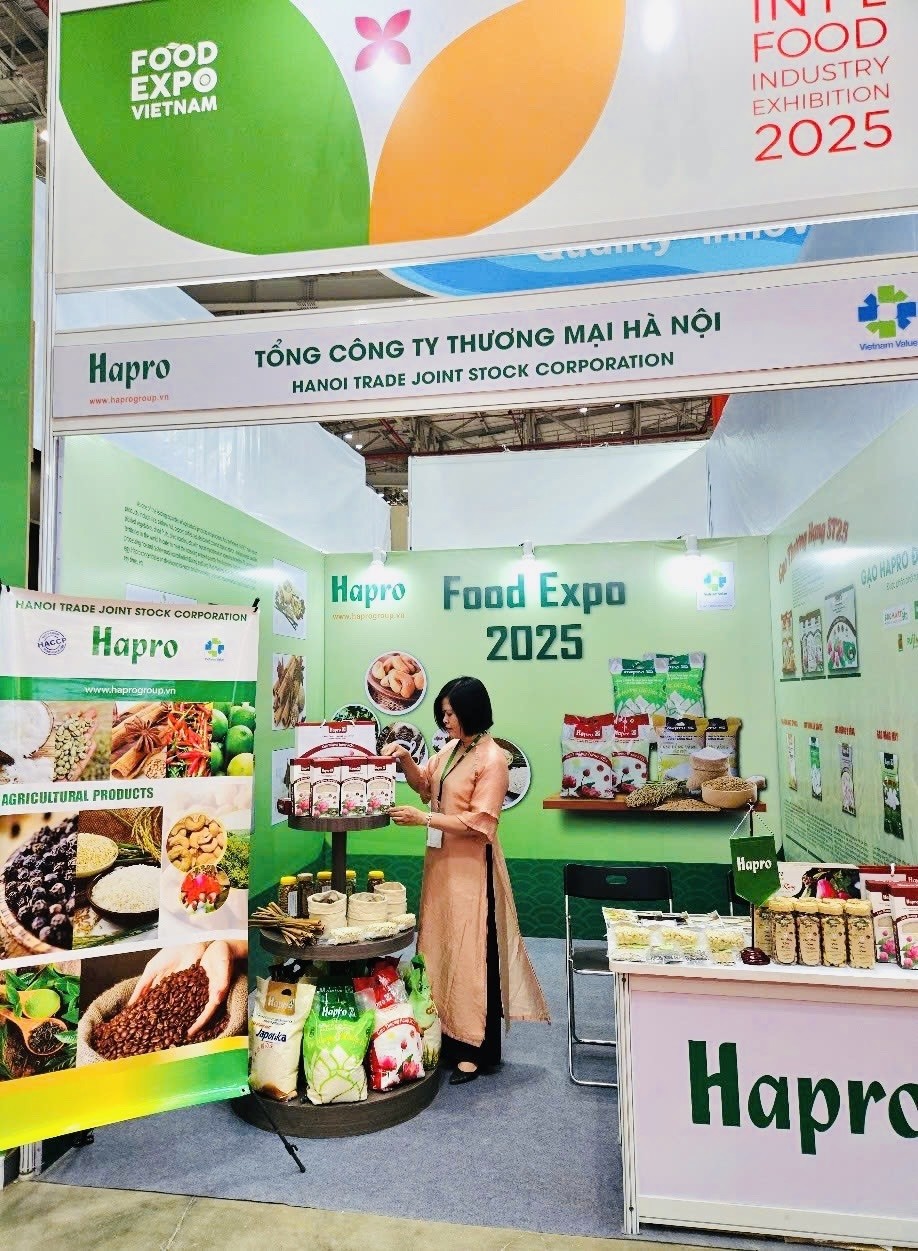 Gian hàng giới thiệu sản phẩm của Hapro tại Foodexpo Hồ Chí Minh 2025
