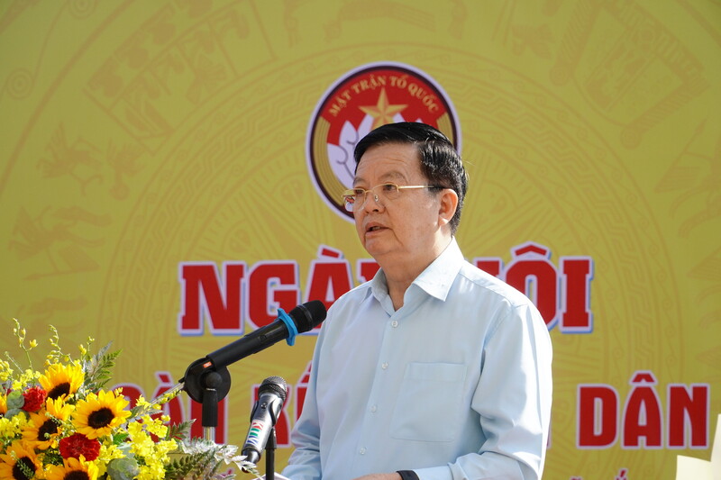 Phó Thủ tướng Mai Văn Chính phát biểu tại Ngày hội Đại đoàn kết toàn dân tộc xã Bắc Khánh Vĩnh, tỉnh Khánh Hòa.