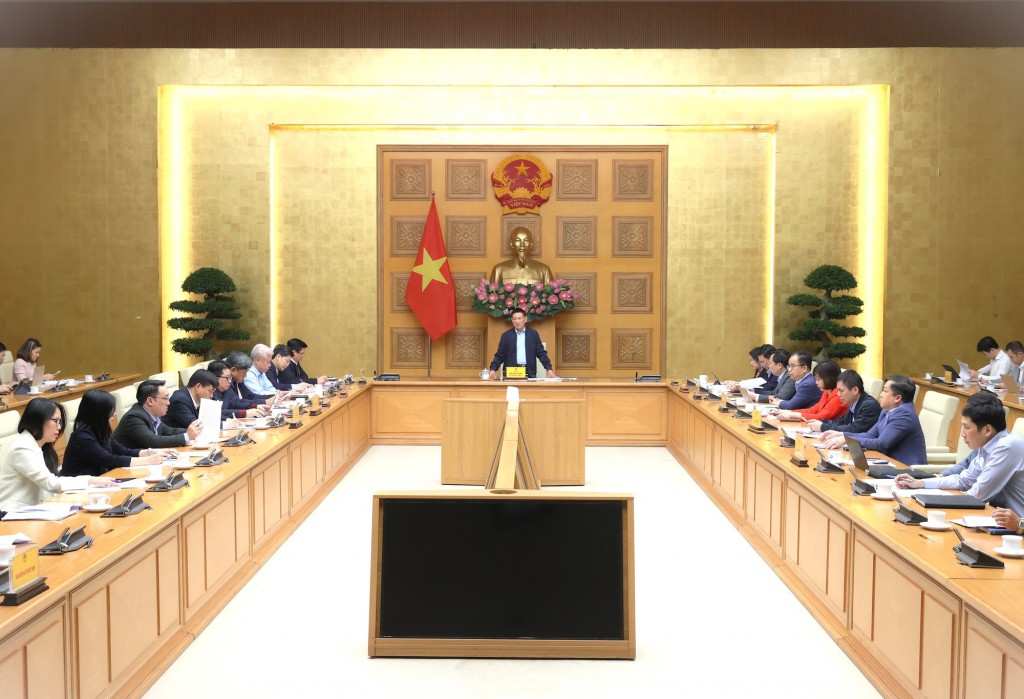 Phó Thủ tướng Chính phủ Hồ Đức Phớc chủ trì cuộc họp Ban Chỉ đạo điều hành giá - Ảnh: VGP/Trần Mạnh