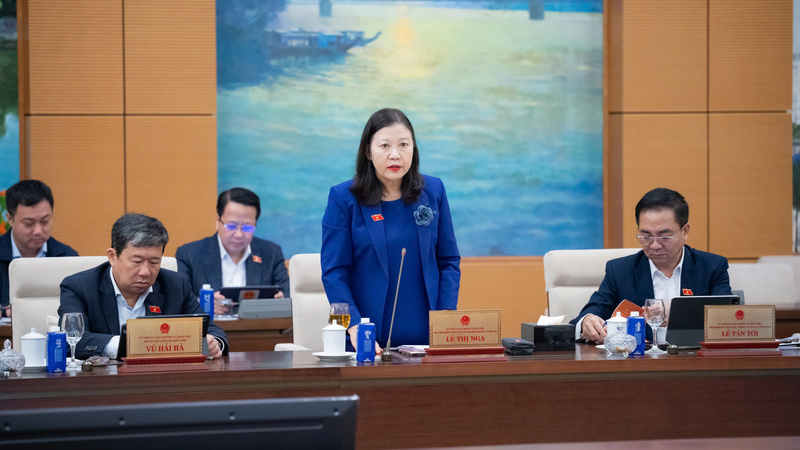 Phó Chủ nhiệm thường trực Ủy ban Dân nguyện và Giám sát Lê Thị Nga.