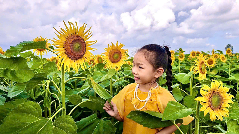 Những em nhỏ cũng được ba mẹ dẫn đi trải nghiệm. Ảnh: Nguyễn Dương