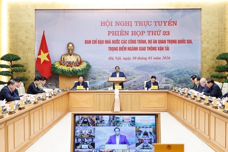 Thủ tướng Phạm Minh Chính chủ trì phiên họp thứ 23 của Ban Chỉ đạo. Ảnh: VGP/Nhật Bắc