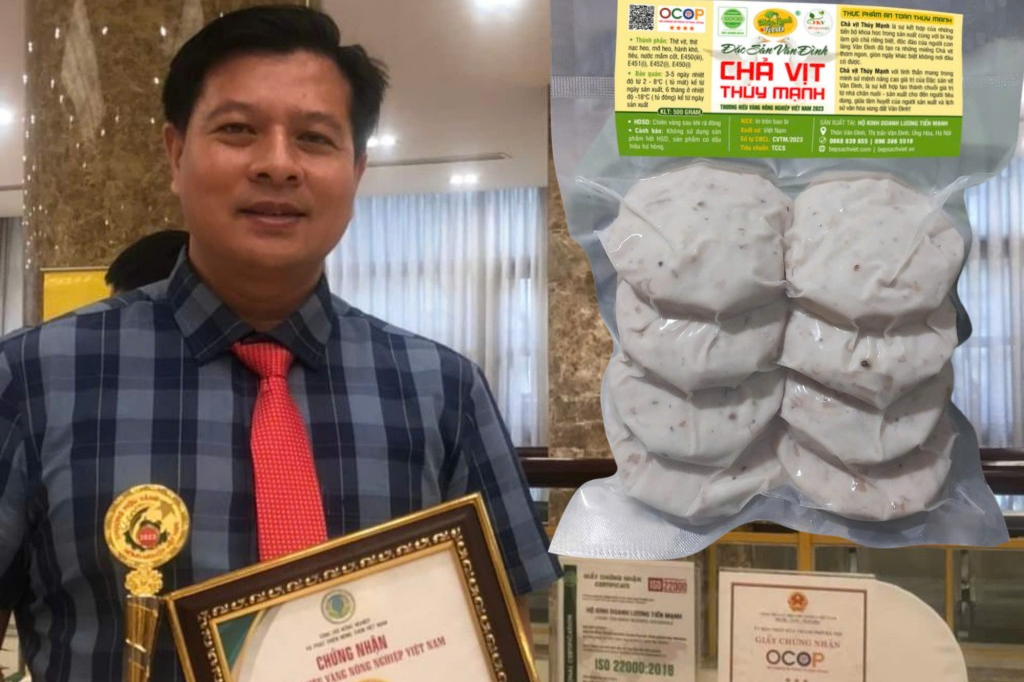 Anh Lương Tiến Mạnh và sản phẩm chả vịt Thúy Mạnh