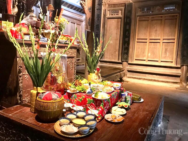 Mâm cỗ ngày Tết cổ truyển. Ảnh: Hoa Quỳnh