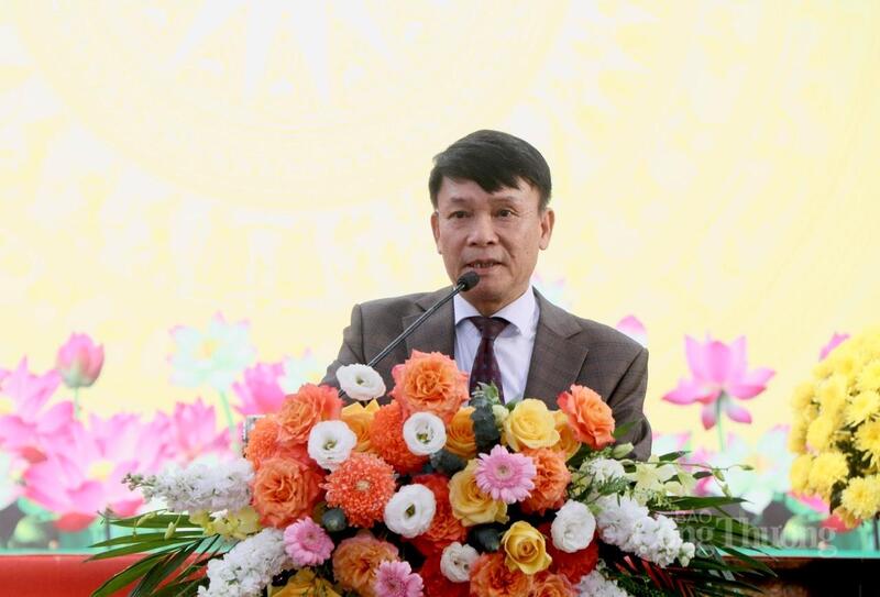 Phó Chủ tịch Thường trực Hội Nhà báo Việt Nam Nguyễn Đức Lợi phát biểu tại Hội Báo Xuân Phú Thọ 2026.