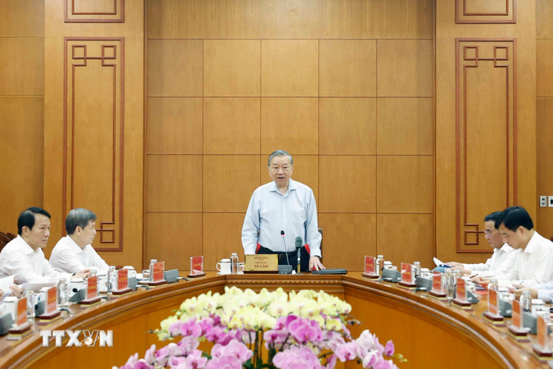 Tổng Bí thư Tô Lâm phát biểu chỉ đạo. Ảnh: Thống Nhất/TTXVN
