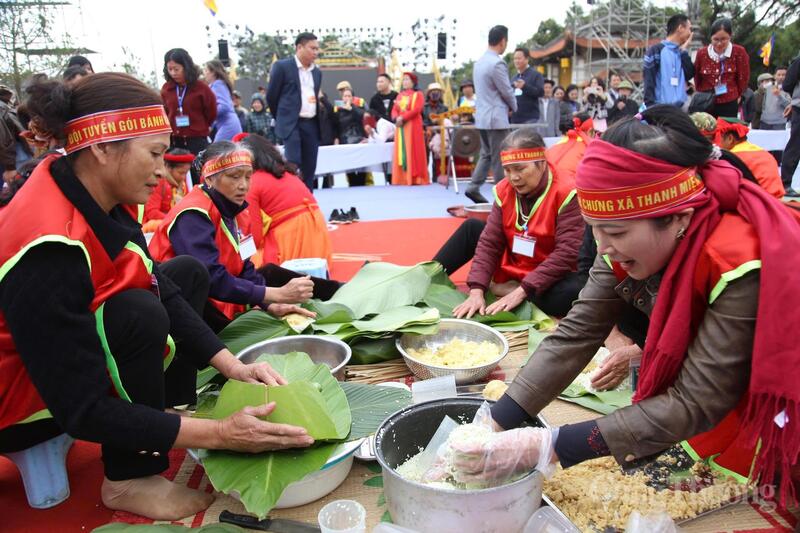 Hải Phòng sôi nổi Hội thi bánh chưng, bánh giầy tại Côn Sơn, Kiếp Bạc - 2