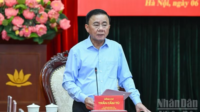 Đồng chí Trần Cẩm Tú, Ủy viên Bộ Chính trị, Thường trực Ban Bí thư. Ảnh: Duy Linh
