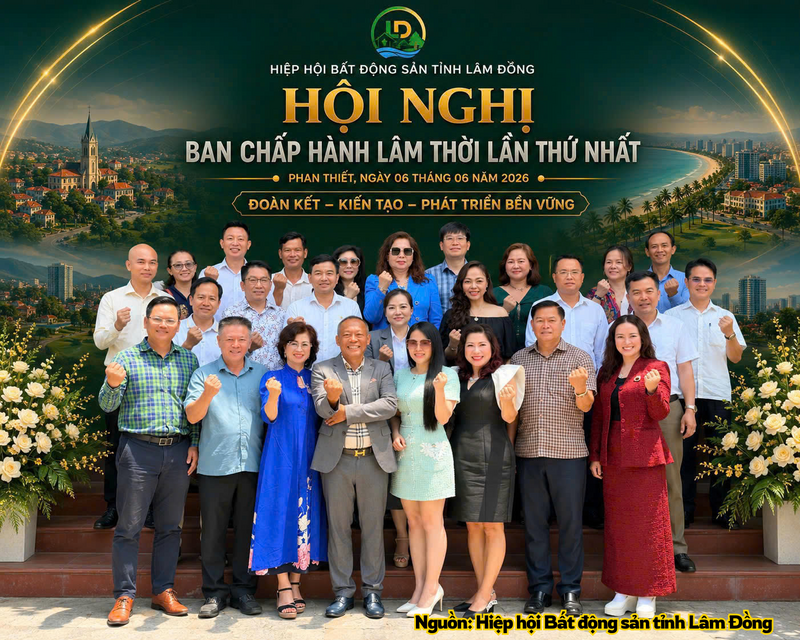 Đại hội Hiệp hội Bất động sản tỉnh Lâm Đồng nhiệm kỳ I (2026 - 2031) nhằm tạo đầu mối kết nối doanh nghiệp, thúc đẩy thị trường phát triển minh bạch, chuyên nghiệp trong giai đoạn phát triển mới.