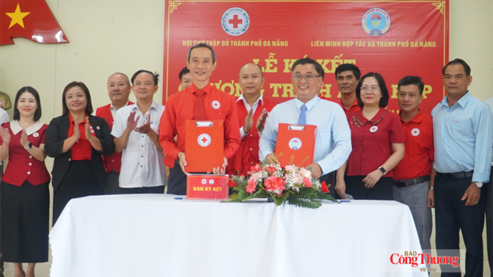 Hội Chữ thập đỏ TP. Đà Nẵng và Liên minh Hợp tác xã Đà Nẵng ký kết Chương trình phối hợp về hỗ trợ nhân đạo, phát triển sinh kế bền vững gắn với kinh tế tập thể, hợp tác xã giai đoạn 2026–2031.